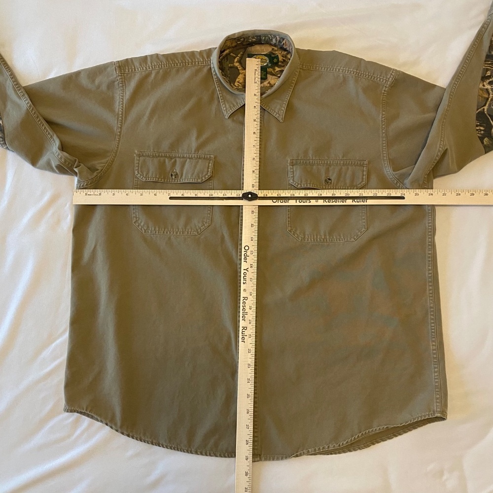 Cabela's Mens Hunting Shirt Button Down Long Sleeve Camo Elbow Sleeves Size XL - Picture 3 of 11